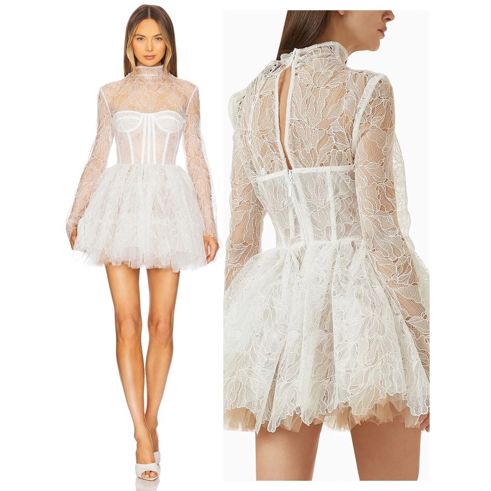 NEW Bronx and Banco‎ Maraya Arabella Lace Mini Dress $920 - Size Small